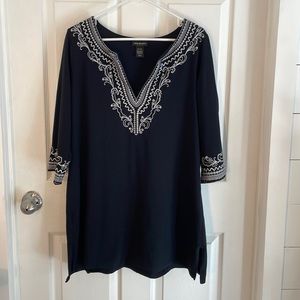 Lane Bryant Embroidered Tunic Top - Size 14/16W